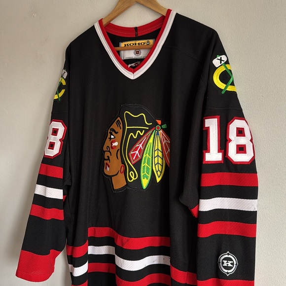 Vintage Dennis Savard Chicago Blackhawks Jersey / XL / NHL / KOHO - Picture 2 of 8